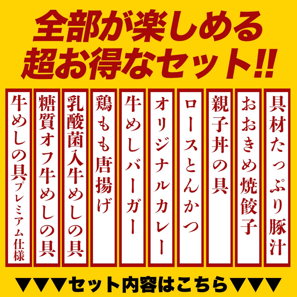 超特大ボリューム!メガ盛りセット 10種60食入り