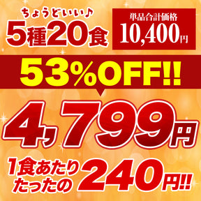 【単品合計価格10,400円→4,799円！】定番 お試し福袋 5種20食入り