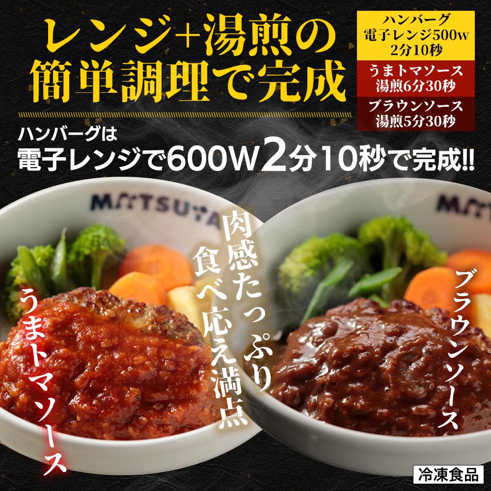 うまトマハンバーグ＆ブラウンソースハンバーグセット　8/16/24食