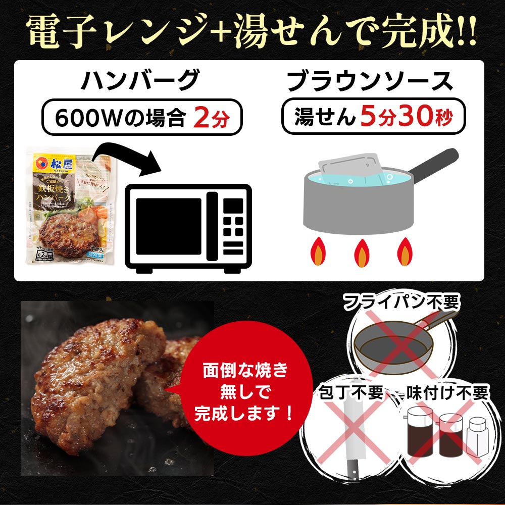 【今だけ特別価格！最大59％OFF！】ブラウンソースハンバーグ　4/9/12/16/24食
