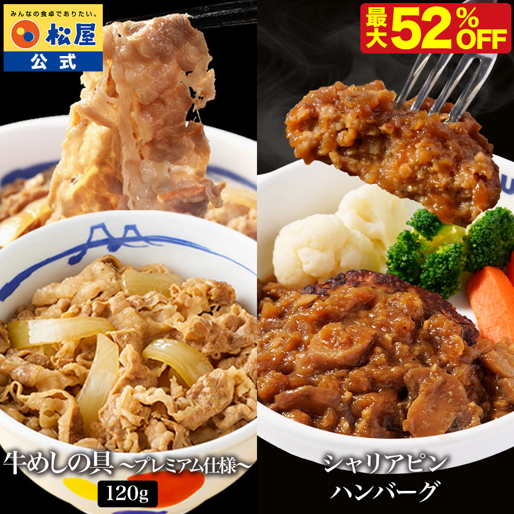 【衝撃の最大52％OFF】 牛めしの具 120g＆シャリアピンハンバーグ 10/20食