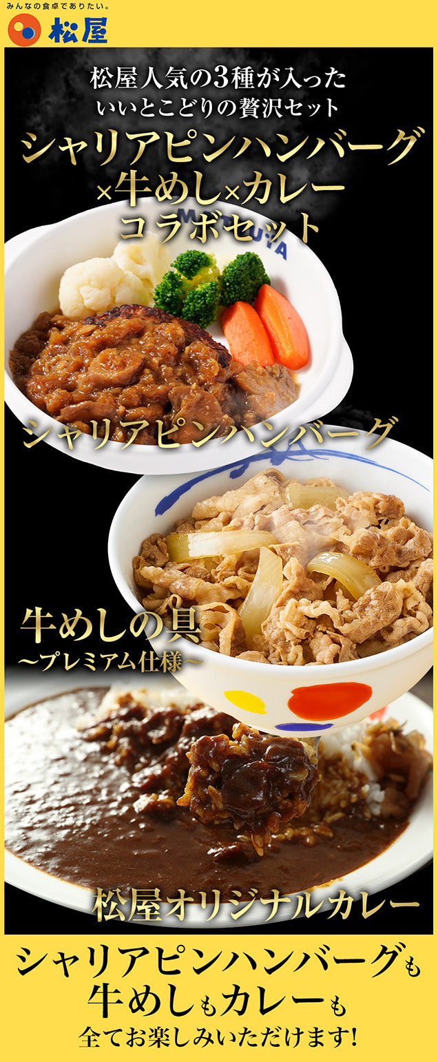 【衝撃の52％OFF】 牛めしの具 120g＆オリジナルカレー＆シャリアピンハンバーグ 各7食 計21食セット