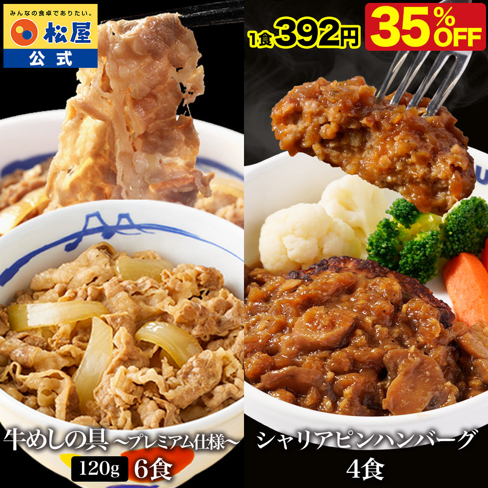 【衝撃の最大52％OFF】 牛めしの具 120g＆シャリアピンハンバーグ 10/20食