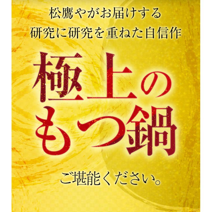 【最大66％OFF】松鷹や 博多風もつ鍋 オンライショップ限定ブランド 選べる入り数 牛もつ鍋 ちゃんぽん麺付