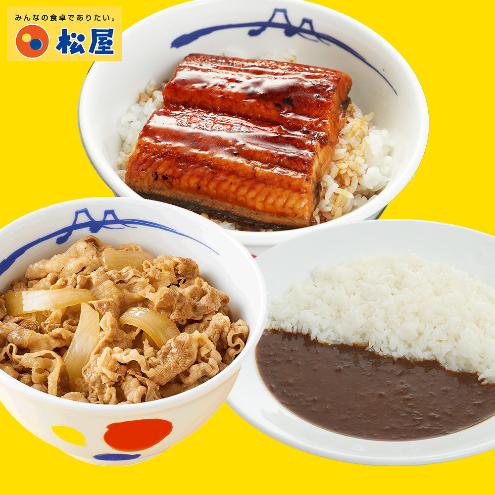 牛めし10食・オリジナルカレー10食・うなぎ4食